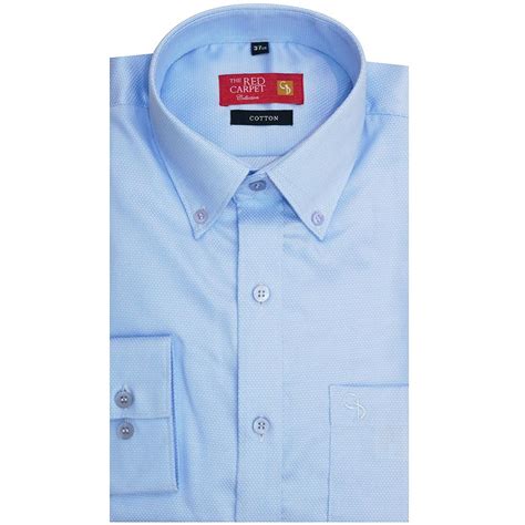 Charaghdin.com - Self Design Light Blue Shirt