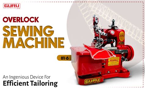 Guru Special Overlock Sewing Machine Model: 81-6, Color: Red, 3 Thread ...
