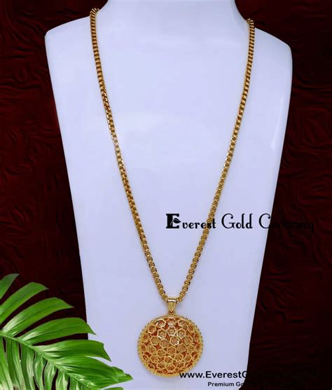 Buy Unique Gold Look Flower Design Dollar Chain for Women