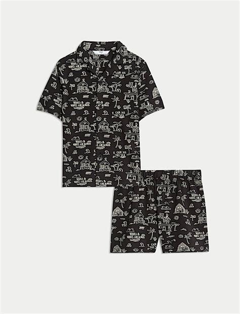 Buy Pure Cotton Dinosaur Pyjamas (1-16 Yrs) at Marks & Spencer