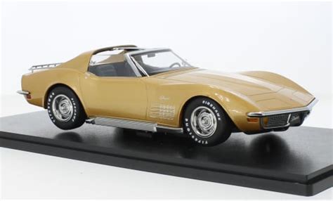 Miniature Chevrolet Corvette 1/18 KK Scale (C3) Metallise Beige 1972 1: ...