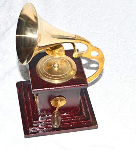royalantique Antique Desent Phonograph Brass Gramophone Miniature from ...
