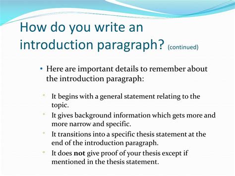Image result for How to Do An Introduction Paragraph