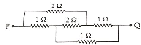 The equivalent resistance across P and Q in the given electric circuit ...
