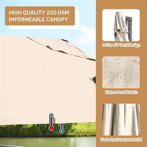 COSTWAY 3x3m Garden Cantilever Parasol, 360° India | Ubuy