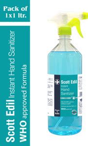 scott Edil Instant with 80% Alcohol WHO Recommended Formula (1ltr x 1 ...