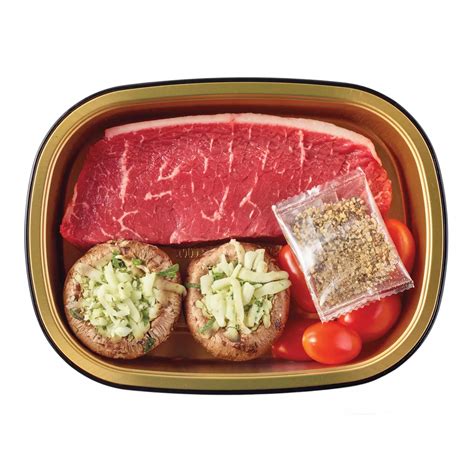 Meal Simple by H-E-B Beef Petite Sirloin Steak, Stuffed Mushrooms ...