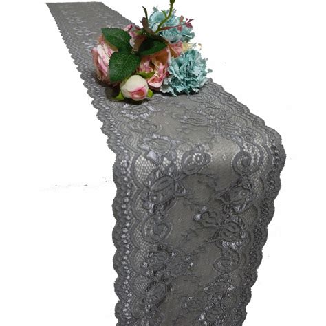 Gray Lace Table Runner/ Lace Table Runner/gray Lace Runner - Etsy