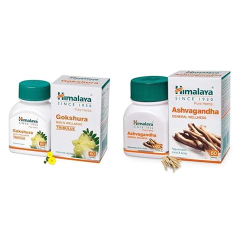Buy Himalaya Ashvagandha + Gokshura Combo | 60 Tablets each| For Stress ...