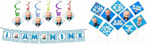Partyzon Boss Baby Theme Props Banner Swirls For Bossbaby Theme ...