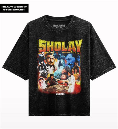 Sholay Stonewash Oversized T-shirt – Crunk Thread