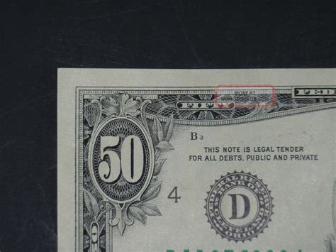 1990 $50 Fifty Dollar Bill, Federal Reserve Note, Ohio S D11356392a