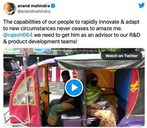 Anand Mahindra Offers R&D Job To A Rickshawala For His Innovation » Car ...