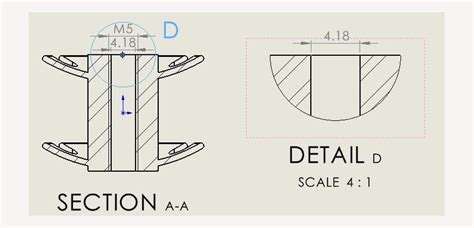 Cosmetic Thread SolidWorks Drawing Sheet 的图像结果