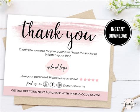 Thank You For Your Business Card Template