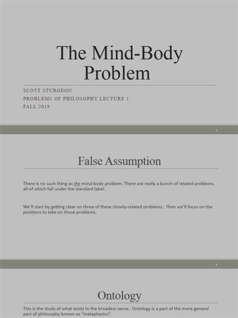 Image result for The Mind Body Problem Explained