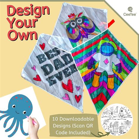 Buy CeeTee Kite Kit for Kids | Easy Flying Kites for Kids | Beach Games ...