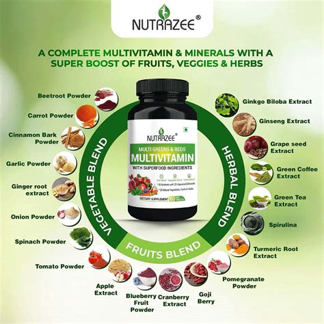Buy NUTRAZEE MULTI GREENS & REDS MULTIVITAMIN 60 VEGAN TABLETS Online ...