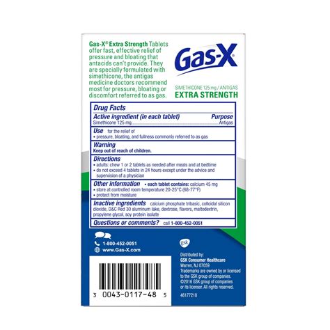 Gas-X Extra Strength Gas Relief Chewable Tablets Cherry Creme 48 Count