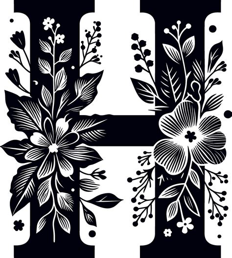 H Silhouette Art