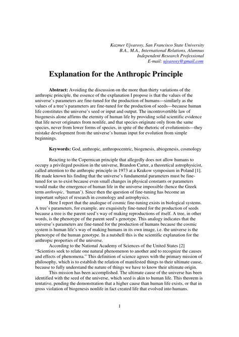 Anthropic Principle Examples 的图像结果