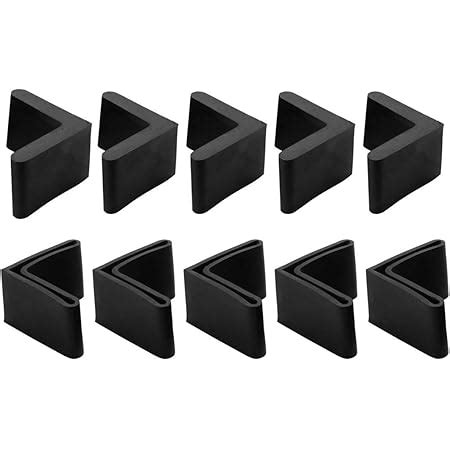 uxcell 40mm x 40mm 10 Pcs L Shaped Rubber Covers Furniture Angle Iron ...