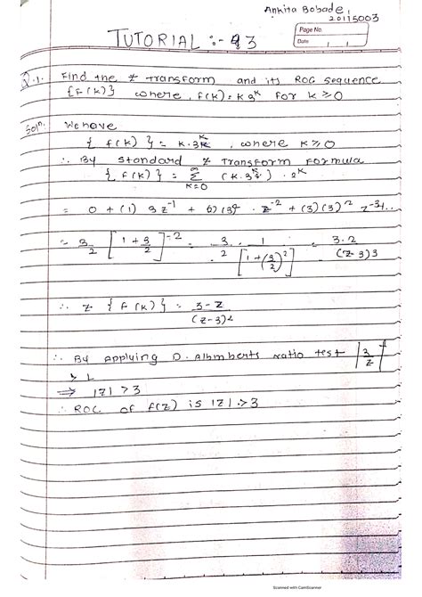DSE 20IT5003 Ankita Bobade Tutorial 3 - Bachelor of Engineering in ...