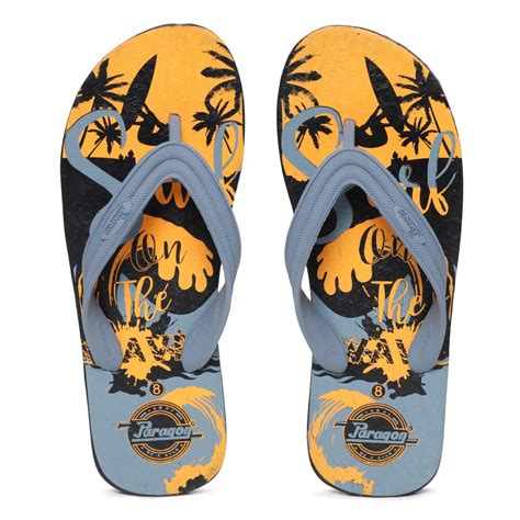 Buy PARAGON HWK3710G Men's Lightweight, Waterproof Grey Flip Flops ...
