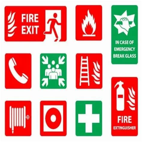 Fire Safety Signs - Red On White Fire Safety Signs Trader - Wholesaler ...