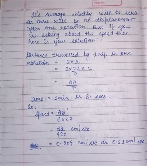The second's hand of a clock is 2.0 cm long.Calculate : (i) the speed ...