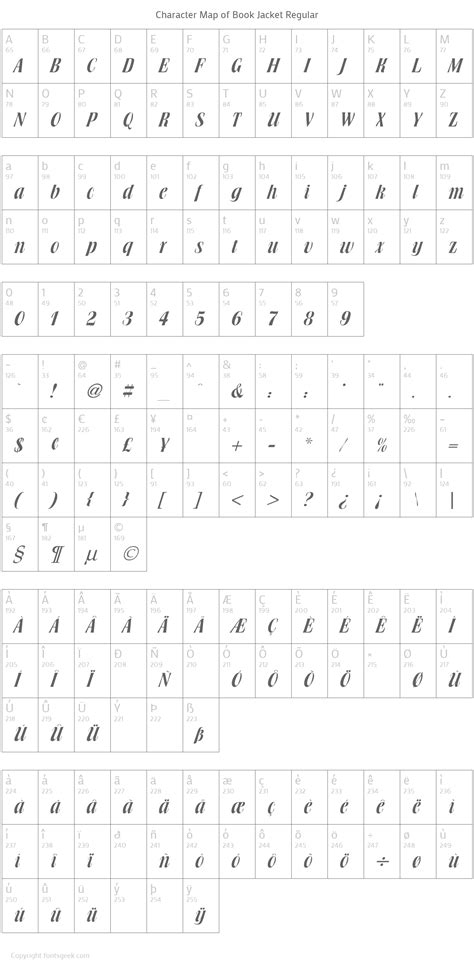 Book Jacket Font : Download For Free, View Sample Text, Rating And More ...