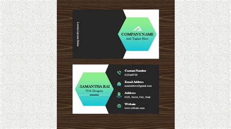 Business Card Template MS PowerPoint 的图像结果