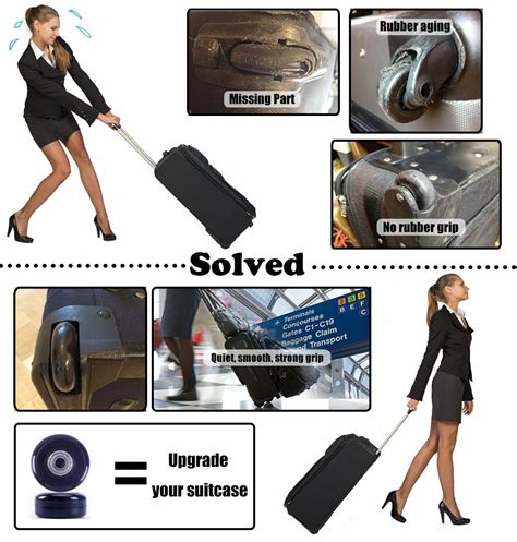 AIRUDA Replacement Wheels for Luggage, DIY Wheels for Most Luggage ...