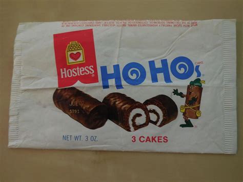 RARE - Vintage 1970s-1980s Hostess Ho Hos Wrapper with Happy Ho Ho ...