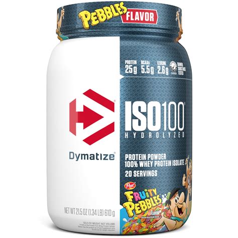 Dymatizex Fruity Pebbles Iso100 Whey Protein Powder Isolate 25g Protein ...