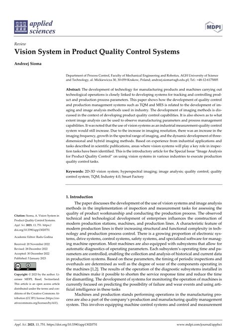 Vision System for Quality Control 的图像结果
