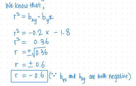 Q. 19) For a bivariate data x = 53,ỹ = 28, byx= -1.8, bxy = -0.2. Find ...