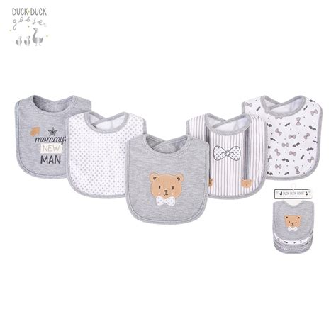 Duck Duck Goose Cvc Interlock Baby Bib, Pack Of 5, Bear – The Moms ...