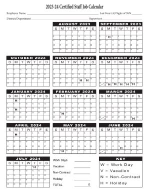 Fillable Online Wcpss Employee Calendar Fax Email Print - pdfFiller