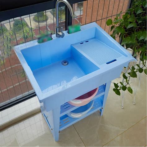 Freestanding Plastic Laundry Sink With Washboard,Utility Sink Laundry ...