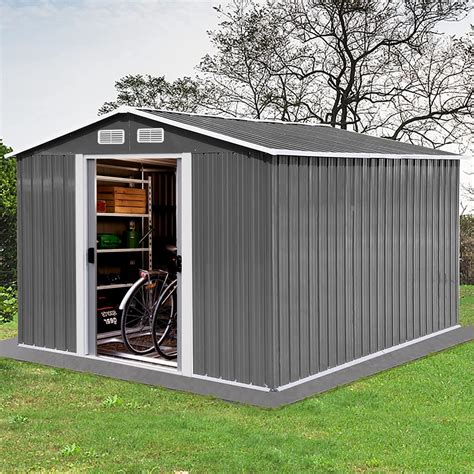 Buy UBGO10x8 FT Outdoor Metal Storage Shed,Waterproof Metal Garden Tool ...