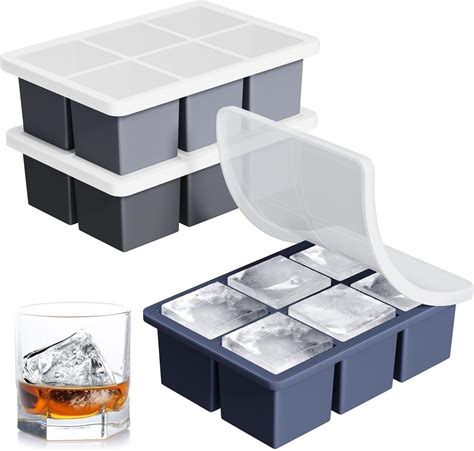 Amazon.com: Large Ice Cube Tray for Whiskey: FDDBI Big Square Ice Cube ...