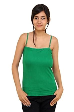 Buy BOOSAH Adjustable Strap Spaghetti TOP from Green at Amazon.in