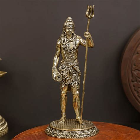 Brass Superfine Lord Shiva Idol Mahadev For Home Office Decor 8 Inches ...