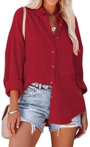 PINK HUB Women Self Design Casual Maroon Shirt - Buy PINK HUB Women ...