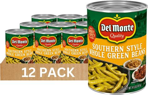 Amazon.com : Del Monte Southern Style Whole Green Beans, 14.5 oz. Can ...