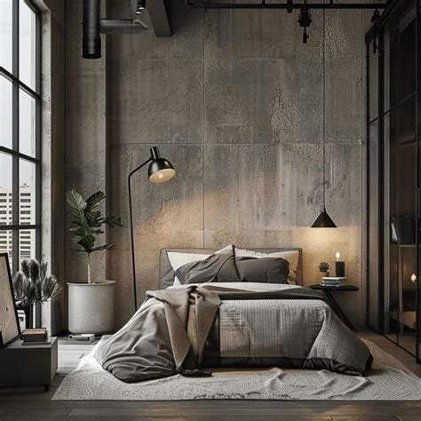 The Secret To Creating An Industrial Bedroom That's Both Edgy And Cozy ...