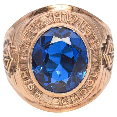 10K Yellow Gold 5.45 Ct. Lab Spinel Bushwick High School Class of 1955 ...