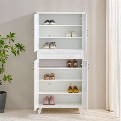 Buy Helios Alton 24 Pairs Shoe Cabinet with Drawer - White from Alton ...