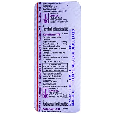 KETOFLAM T 8MG TABLET Price, Uses, Side Effects, Composition - Apollo ...